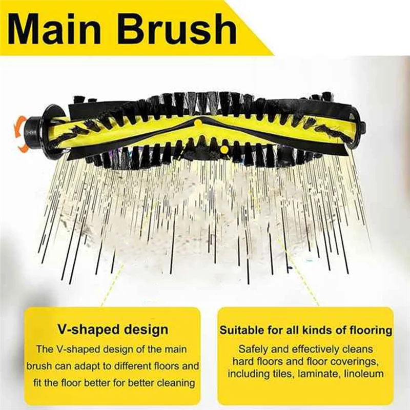 [NEW!N92R】 Main Brush For NEATSVOR X500/X600 Vacuum Cleaner Replacement Spare Kit Ultra Durable Accessories Cleaner Parts Replac
