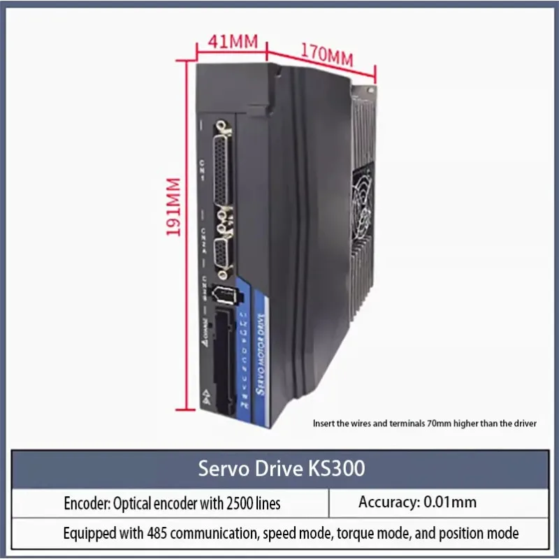 Servo Drive PS100 1000W EtherCAT Bus KS300 DB200E P100E-40-ZX P100E-75-ZX PS100-2A-B AC  for CNC Automation Equipment