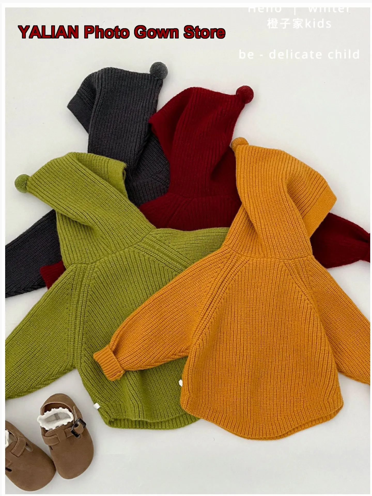 Boys Pullover Sweater Infant Winter Thickened Warm Knit Top Casual Wear for Newborns Girls