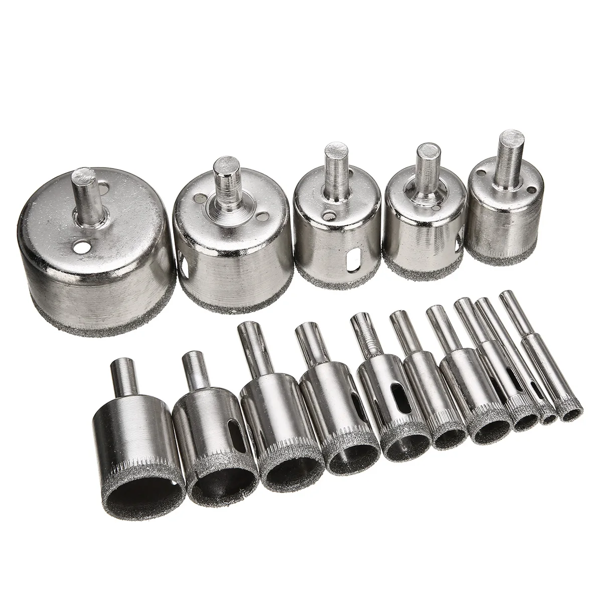 15PCS/SET Diamond Hole Saw Drill Bit Tool 6-50mm Ceramic Porcelain Glass Marble 6/8/10/12/14/16/18/20/22/25/26/28/30/40/50mm