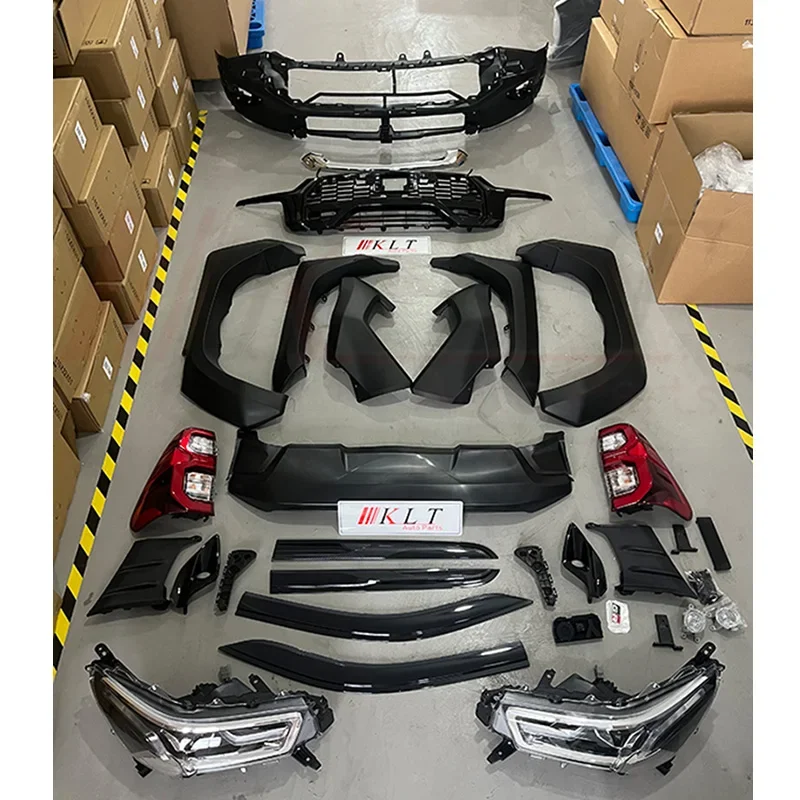 high quality facelifts ABS Grille Black body kit GR Sport conversion car bumper 2020-2022 for Hilux revo body kit