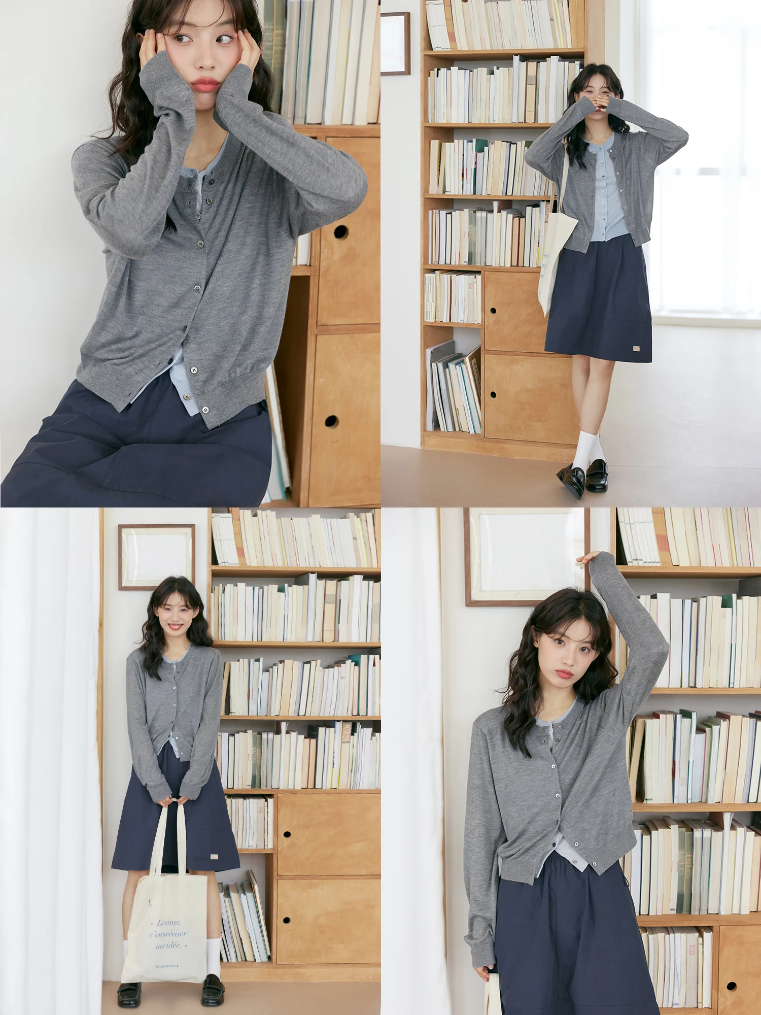 

Lightweight Knitted Cardigan Women's ort Straight Tube Simple Commute Sle oulder Open Sle Rainy Day Film Fake Two-Piece