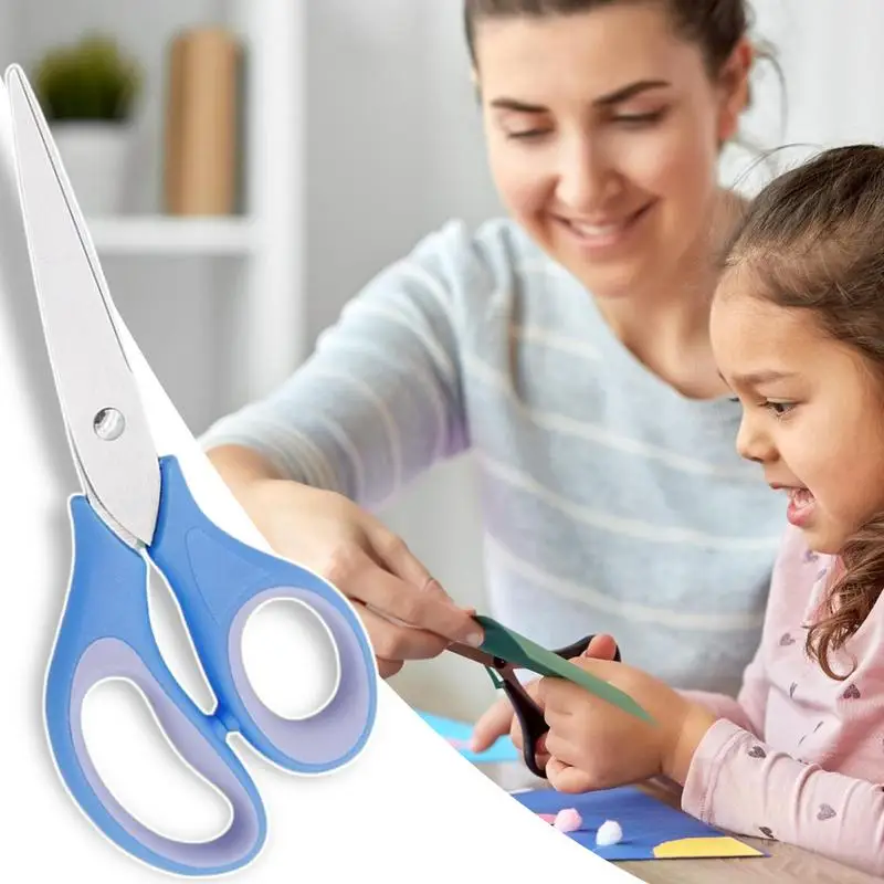 Children's Safety Scissors Labor-Saving Stainless Steel Manual Paper-Cut Student Kids Handmade Cutters