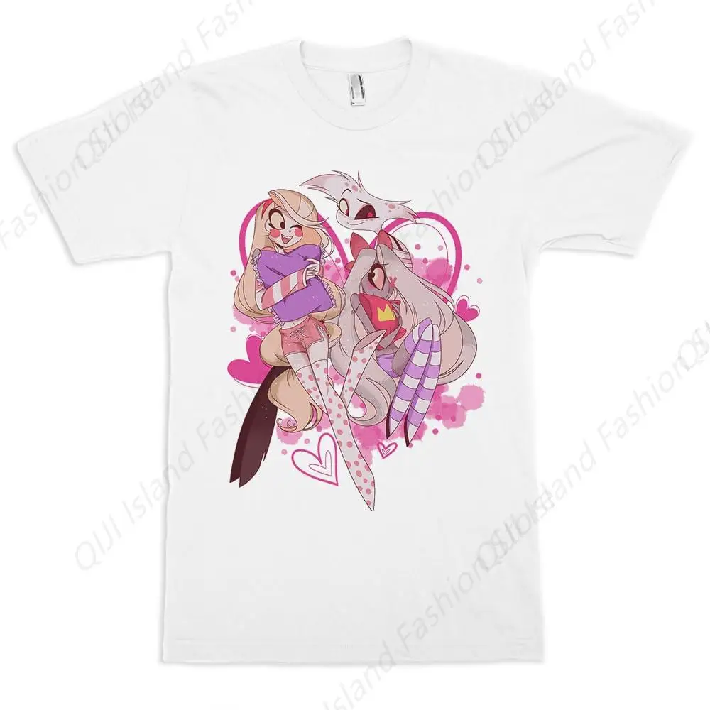 

Leisure And Retro Hazbin Hotel Charlie With Vaggie Dust T-Shirt