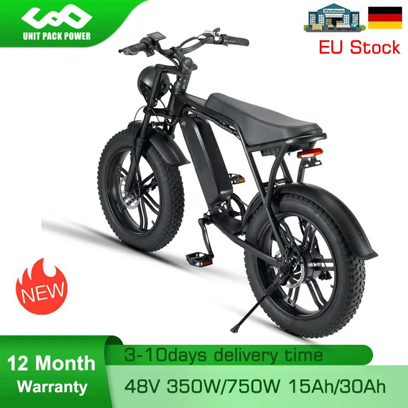 

Ebike Ouxi V8 20inch Electric Bicycle Rear Seat Fat Tire E-Bike Long Range For Adults 48V 750W Road Electric Bike