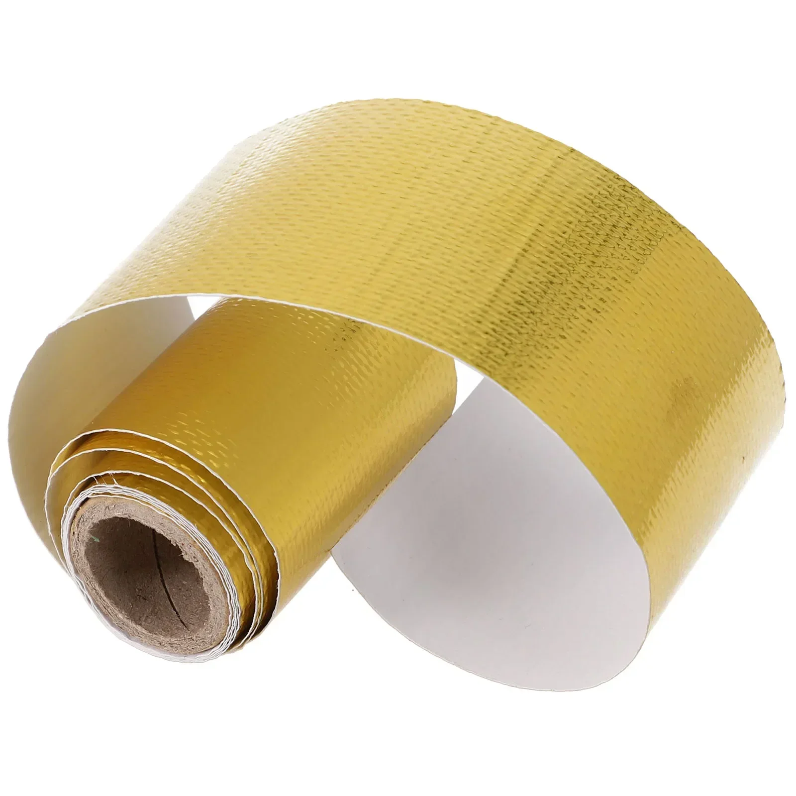 1Roll Heating Shield Wrap Tape Gold Thermal Exhaust Tape Air Intake Heat Insulation Shield Wrap Reflective 2021 Universal