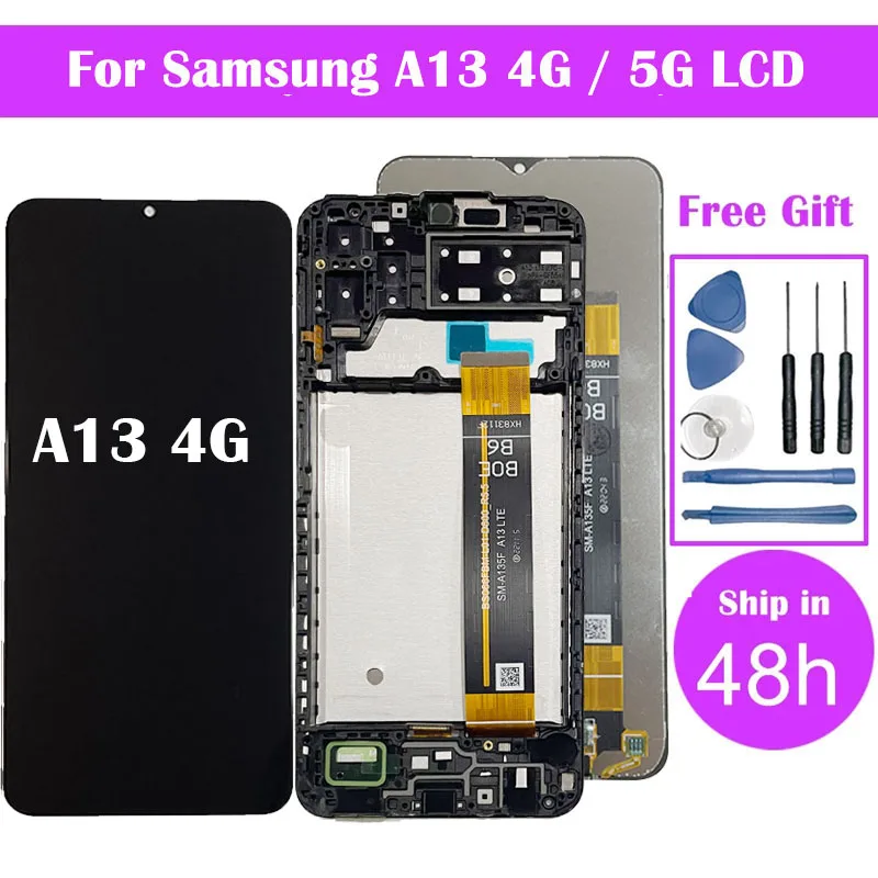 New For Samsung Galaxy A13 4G LCD A135 A135F LCD Display Touch Screen Digitizer For Samsung A13 5G LCD A136B A136U LCD