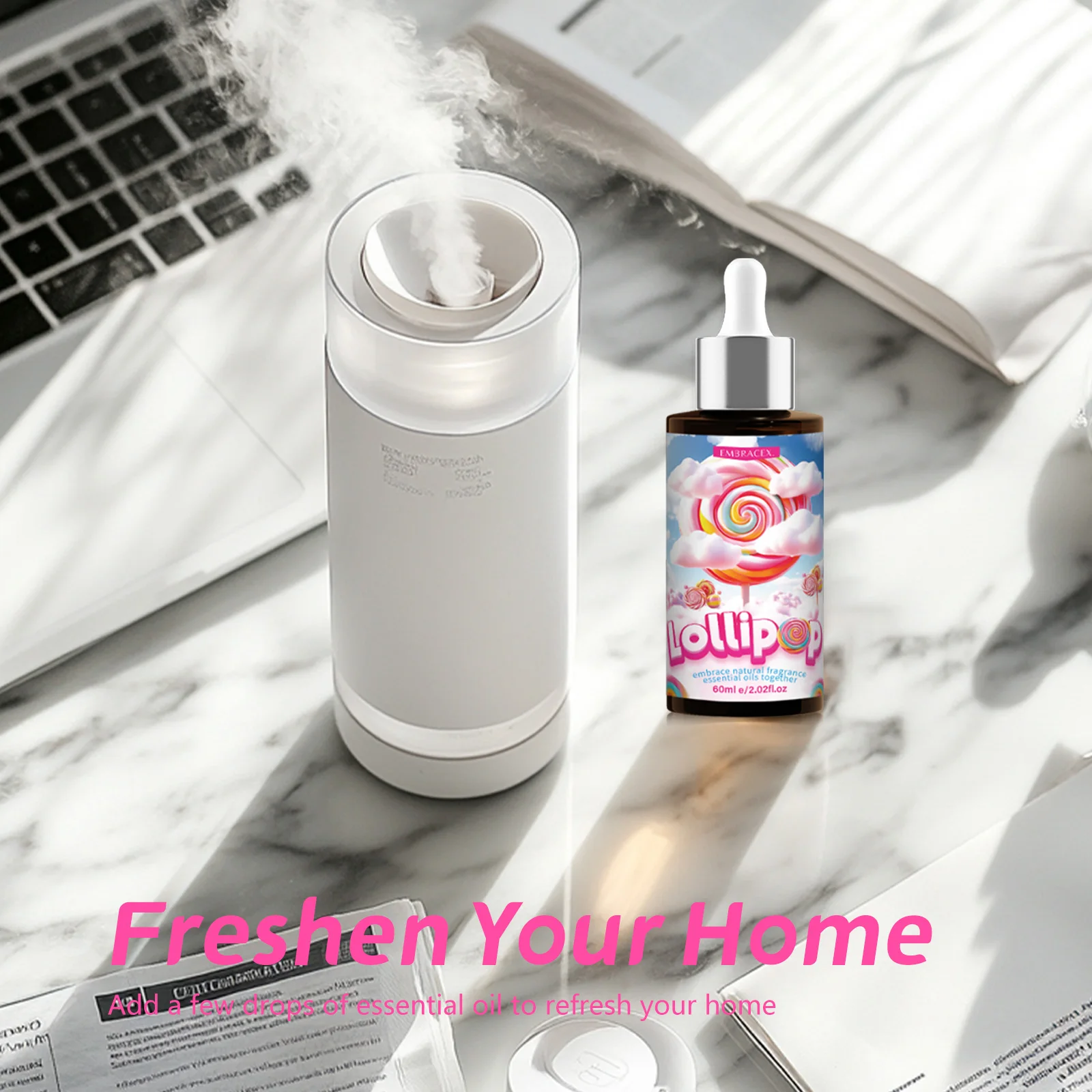 60ml Lollipop Fragrance Oils Candle Making Humidifier Diffuser Car Air Freshener Fragrance Oils Gift