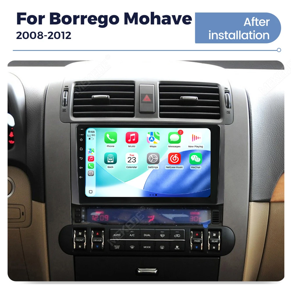 2 DIN Linux System Car Radio Stereo For KIA Borrego Mohave 2008 - 2012 Wireless Carplay Android Auto Multimedia GPS Navi FM WIFI