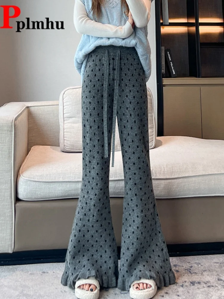 

Женские повседневные утепленные брюки с завязками на талии, широкие, свободные, модные, в стиле пэчворк, с эффектом расклешения