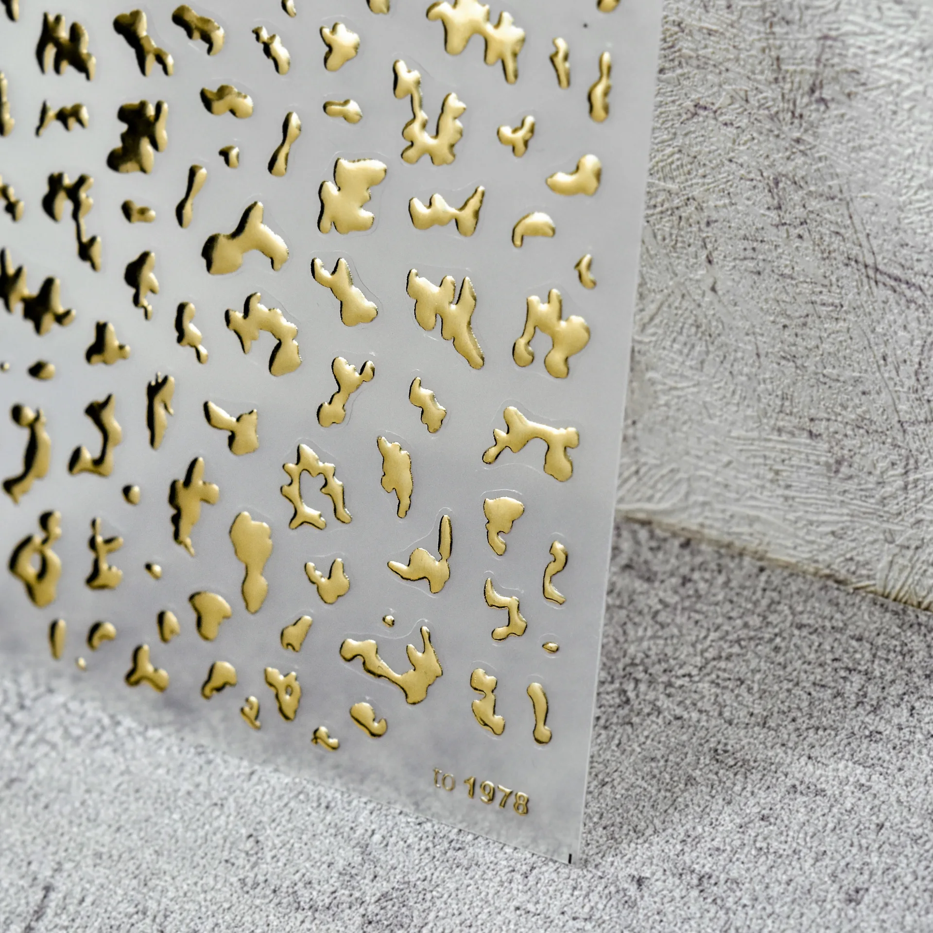 1 pezzo 5D stampa a caldo argento adesivo per nail art texture mucca adesivo autoadesivo per nail art decorativo di alta qualità