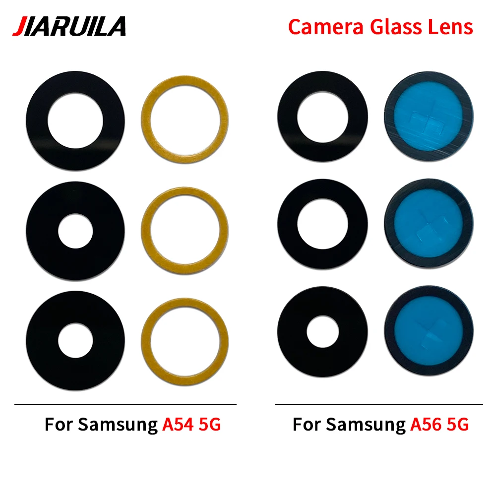 1set Back Camera Glass For Samsung A04 Core A16 4G A23 A36 A52S A54 A55 A56 5G Rear camera Lens Cover With Sticker Adhesive