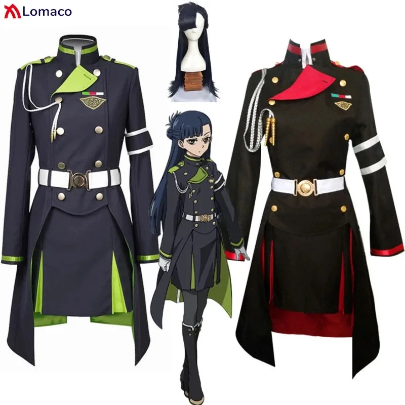 qq45Anime Seraph of the End Shigure Yukimi Custom Women Halloween Carnival Cosplay Costume Christmas Party