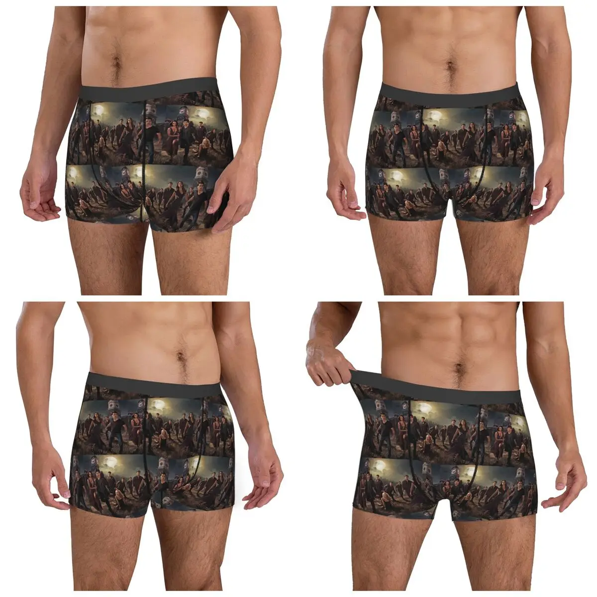 Boxer Underpants Shorts The Vampire Diaries Panties Male Breathable Underwear for Homme Man Boyfriend Gift