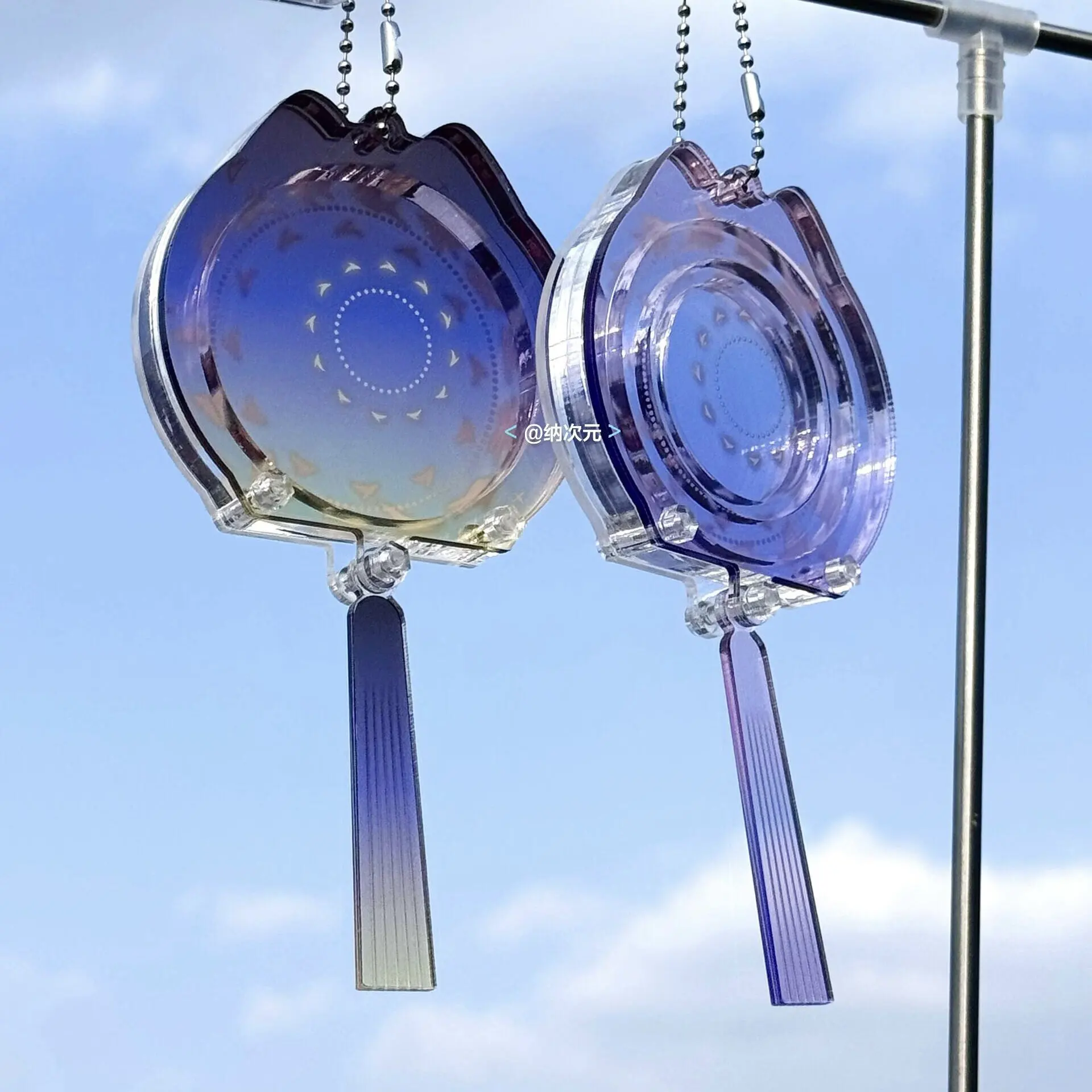Wind Chime Bar Brick Valley Beauty 58mm Acrylic Millet Pendant Gradual Change Color High Value Animation Badge Display