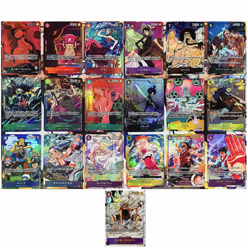 

19pcs/set One Piece OPCG Nami Monkey D. Luffy Yamato DIY self-made Color Flash Card Anime Game Collection Card Gift Toy