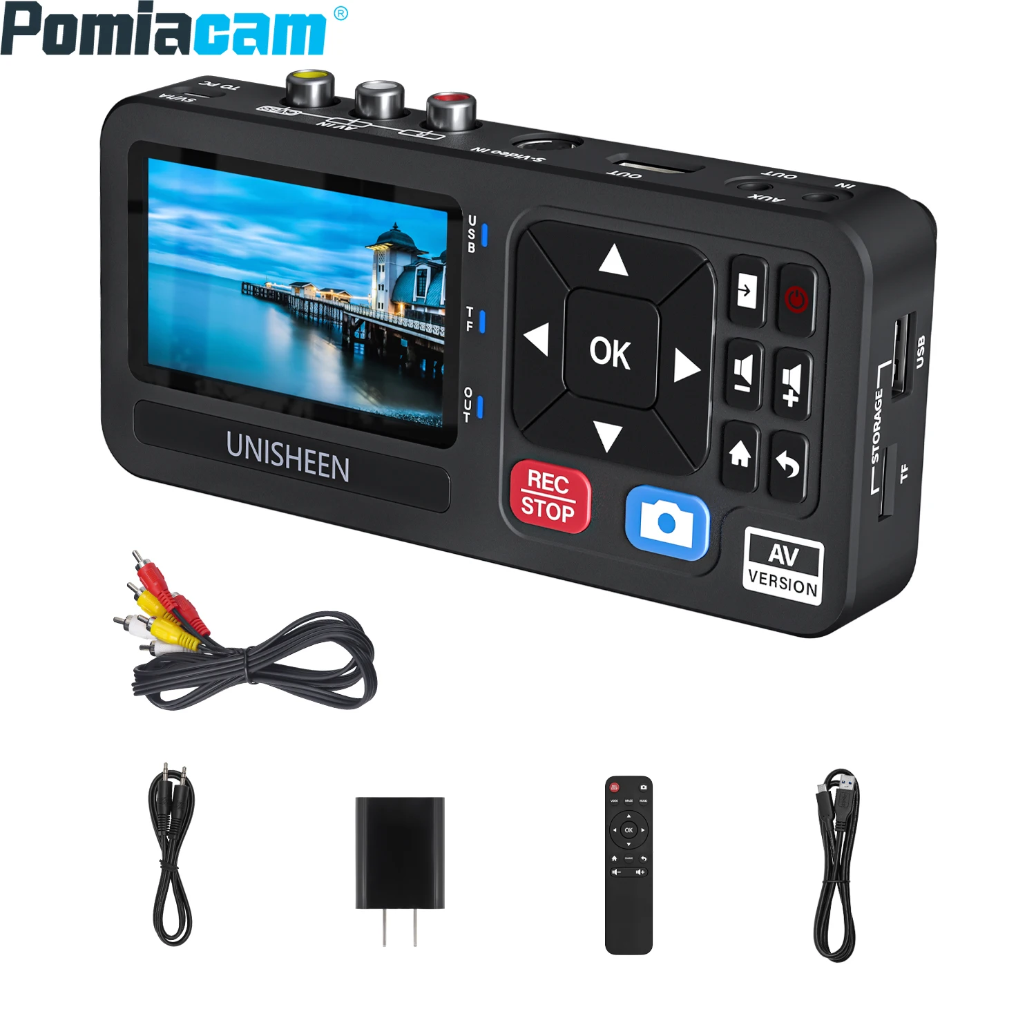 

UR230A Аудио-видеорекордер CVBS/S-Video для записи MP4 1080P, USB/TF-накопитель, конвертер VHS, профессиональный HD-устройство для захвата видео