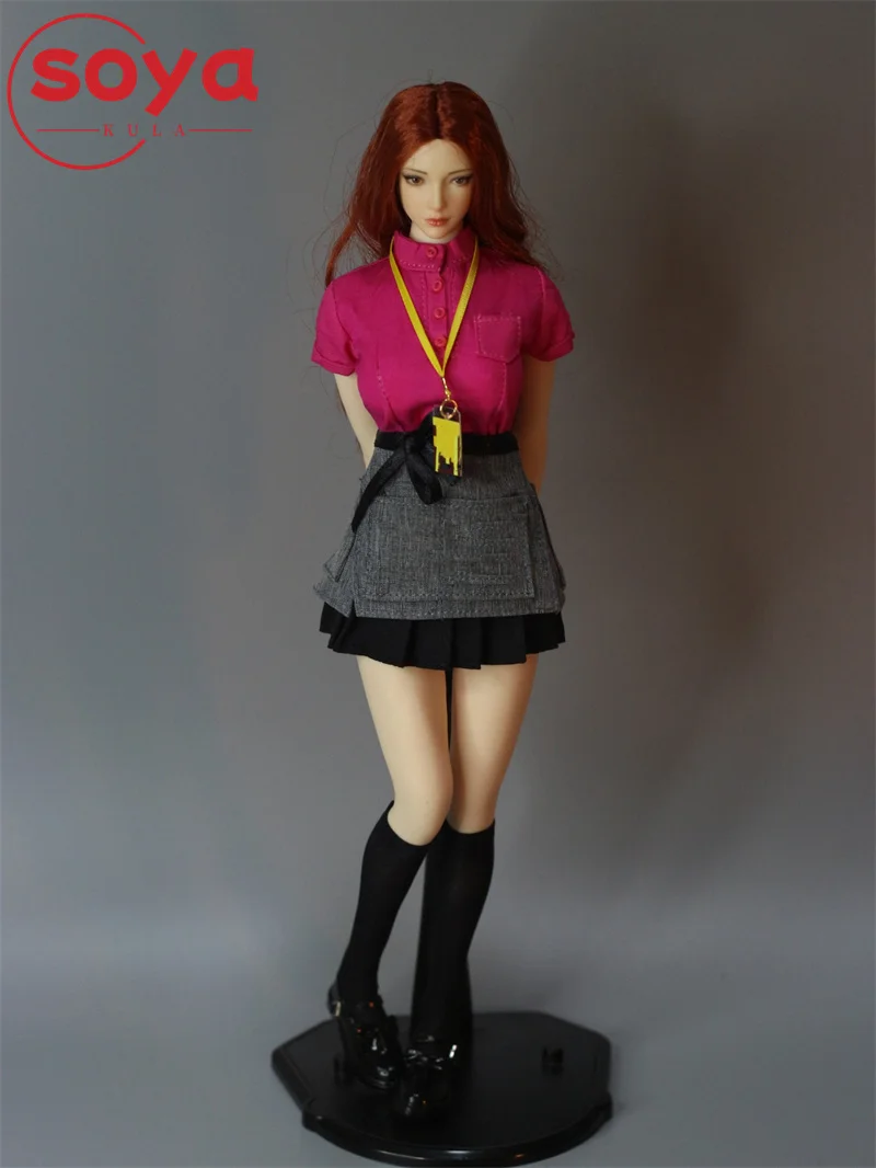 DMTOYS 1/6 Skala Damski Strój Roboczy Restauracyjny Zestaw Ubrań Model Pasujący do 12-calowych Figur Żołnierzyeków i Lalek