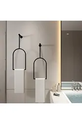 Metal Towel Holder Black Bathroom Accessories Yen Moderni 2023