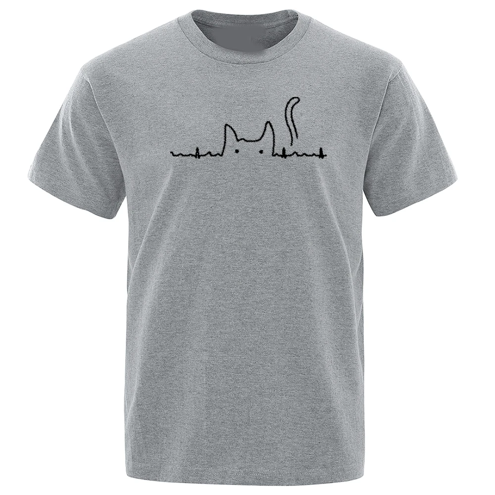 

Cartoons Men Women T Shirts Cat Cute Pritned Cotton O-Neck T-shirt for Short Sleeve Top Tee Shirt Funny Streetwear Clothing