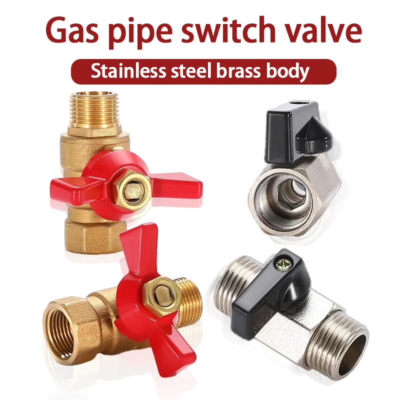 

5/20/100pcs 1/8" 1/4" 3/8" 1/2" BSP Brass Ball Valve Air Compressor Water Gas Oil Shut Off Valve Threaded Mini Male To Female