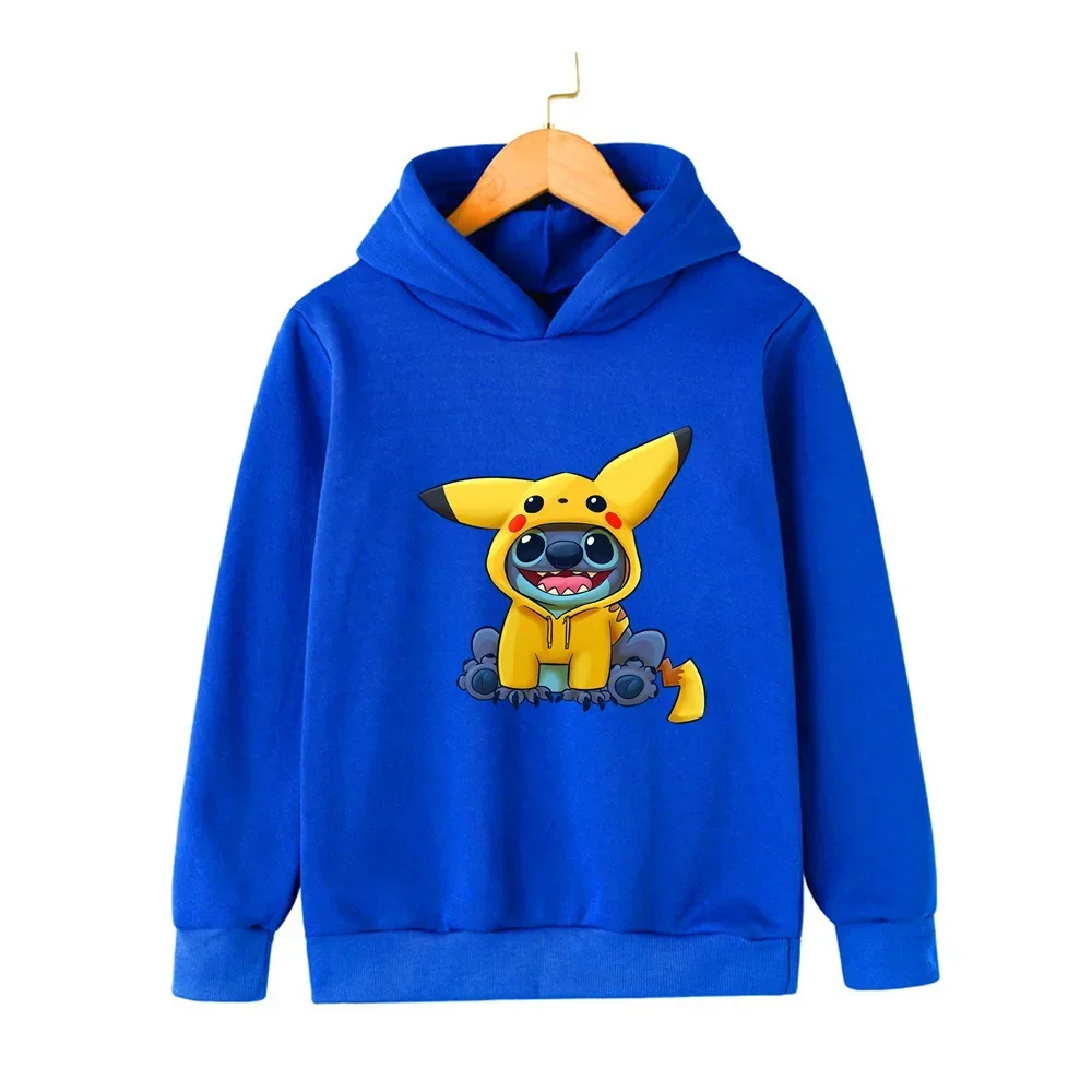 New Lilo and Stitch Cartoon Hoodie for Children Sweatshirt Funny Anime Casual Top Baby Clothes Toddler Girl Boy Toddler