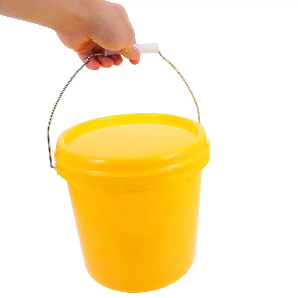 

5L Heavy Duty Thick Plastic Bucket Leakproof Lid Compact Portable Household Storage Pail for Water Oil Cleaning Food