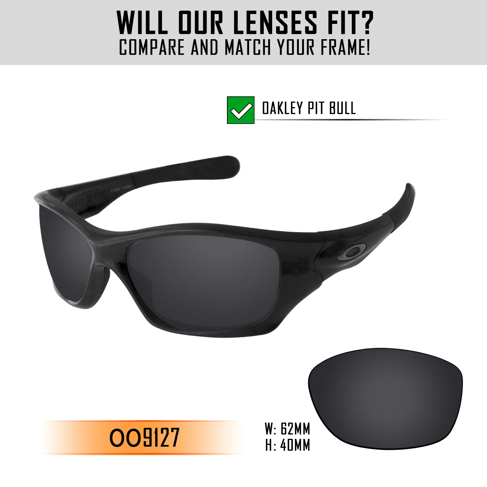 

HDTAC Polarized Replacement Lenses For-Oakley Pit Bull OO9127 Sunglasses Multicolor Options