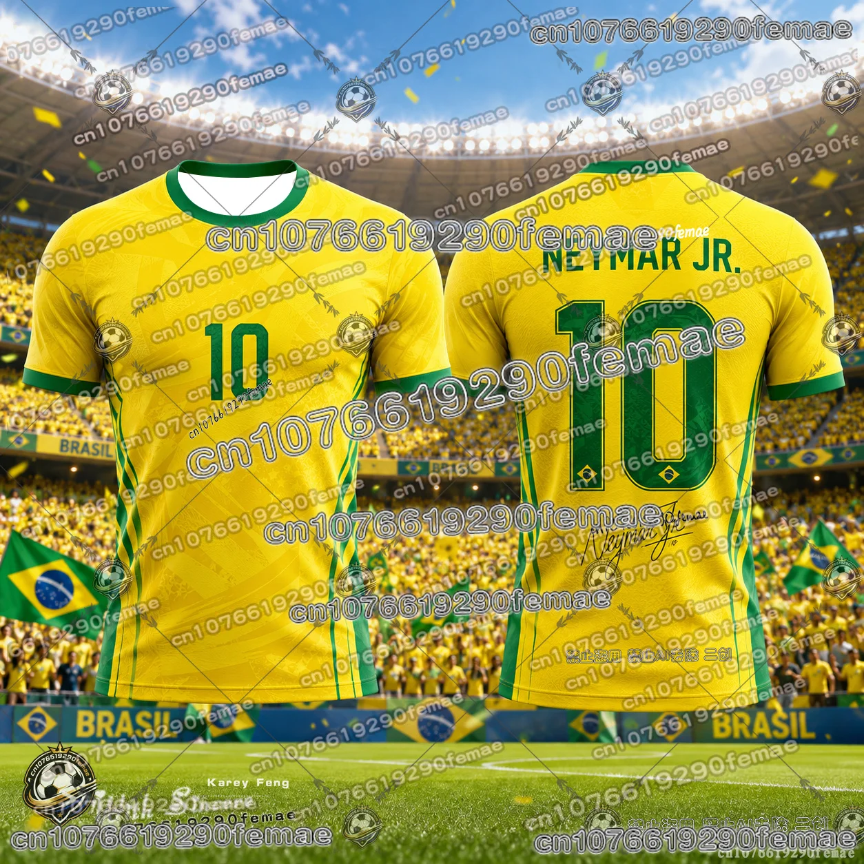 2026/27 Brazil Soccer Jersey Custom Style Fan Edition Breathable Quick Dry Daily Outdoor Football Training Top Kids Adults