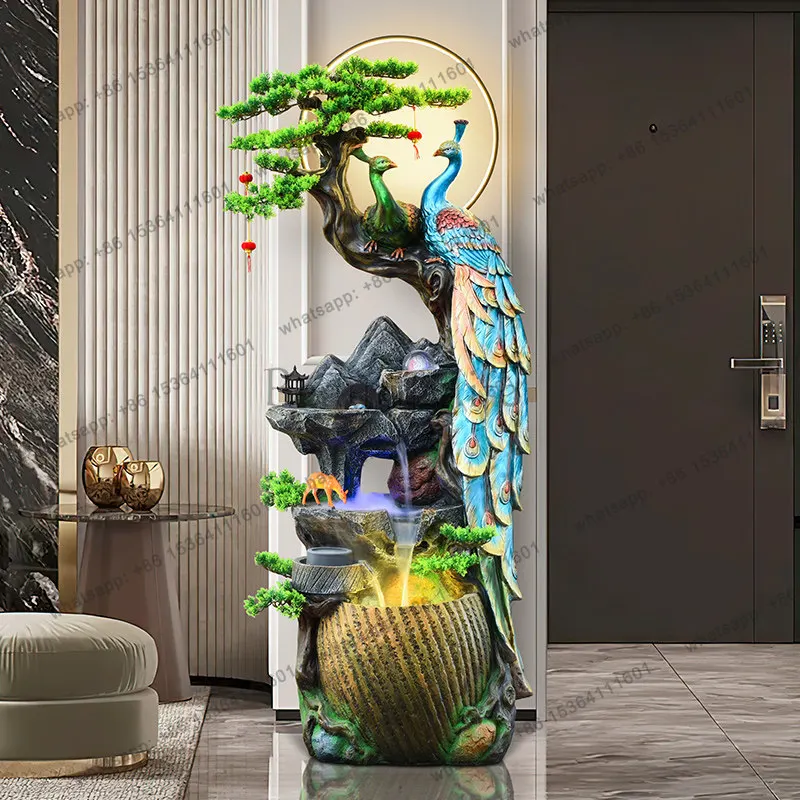 Rockery flowing water fountain screen partition circulating water ornament