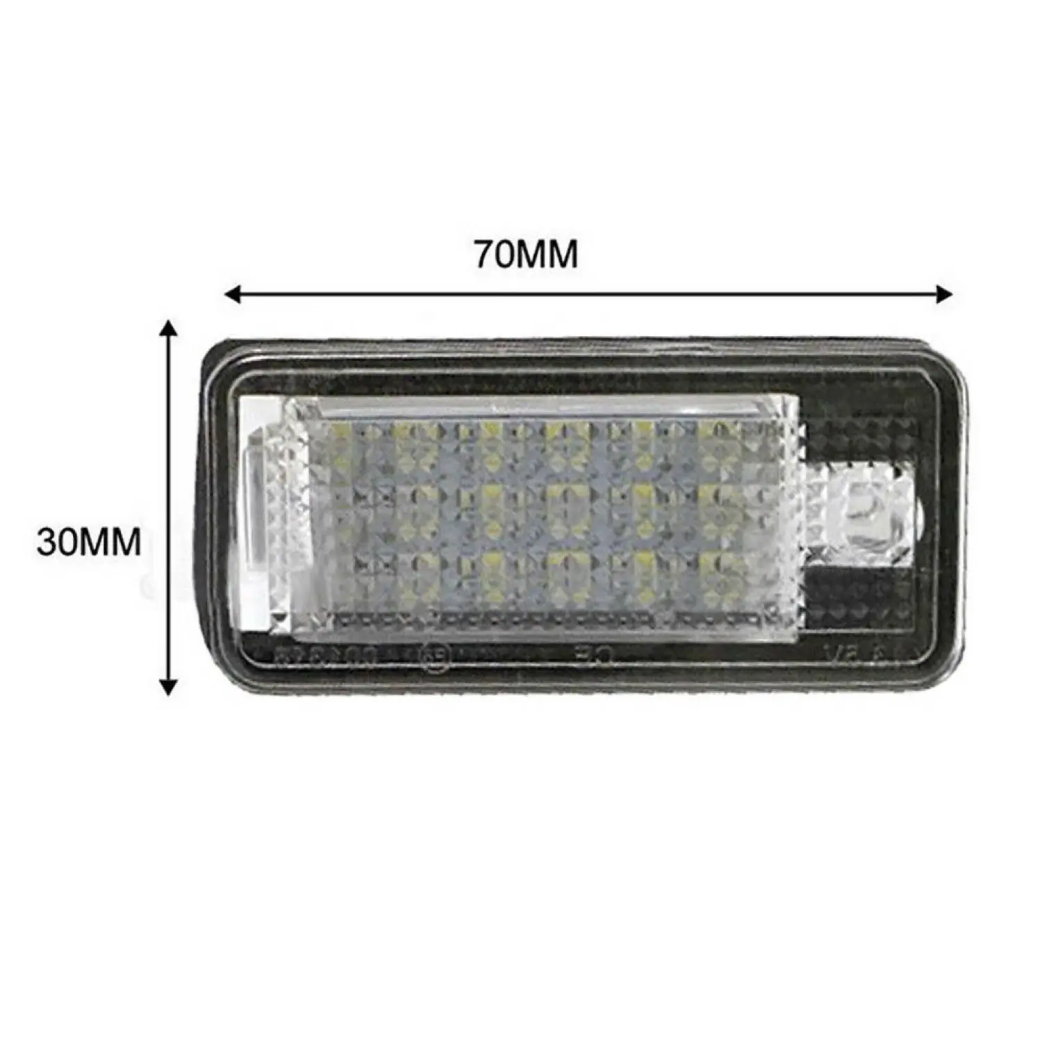 Imagem -04 - Carro Led Luz de Matrícula para Audi a3 s3 a4 s4 a6 c6 a8 s8 q7 Auto Acessório 6500k 18 Smd Lâmpada de Matrícula Led Par