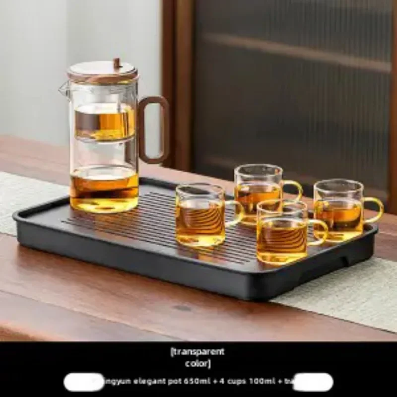 Piaoyi cup tea teapot high-grade tea separation 2024 new glass inner bladder press one button filter tea machine