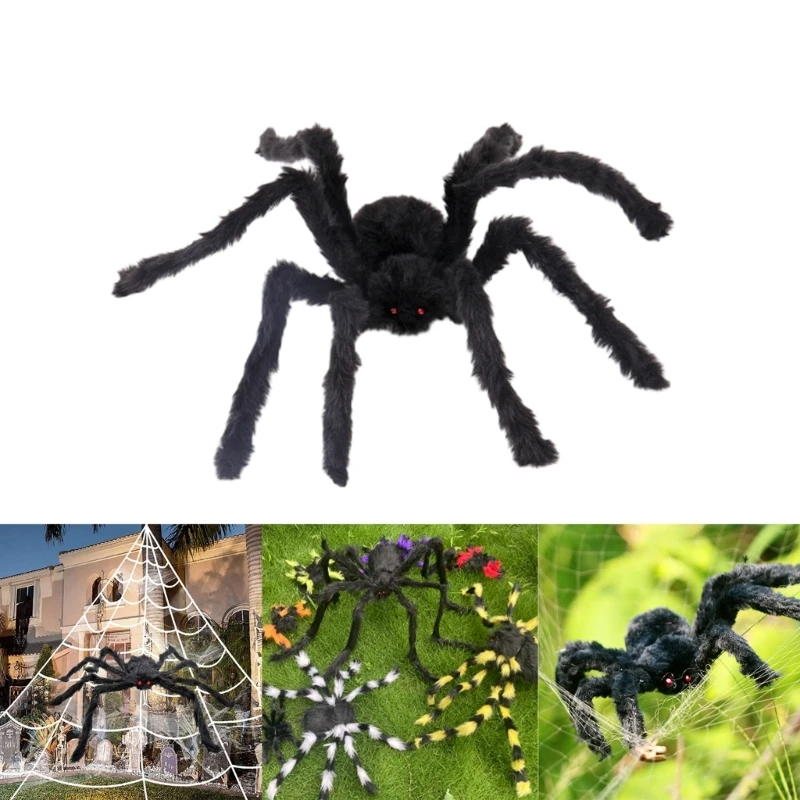 Halloween Spiders Prop Scary Spiders Different Sizes for Indoor & Outdoor Decors