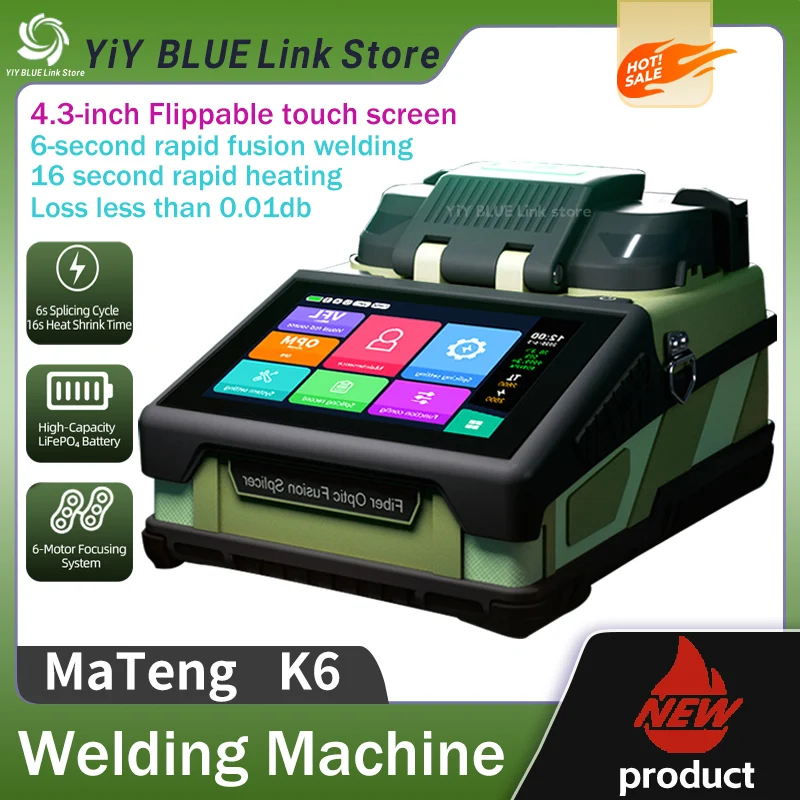 

Fiber Fusion Splicer K6 Trunk Fiber Fusion Splicer Leather Wire Fiber Optic Cable Jumper Tail Fiber Fusion Machine