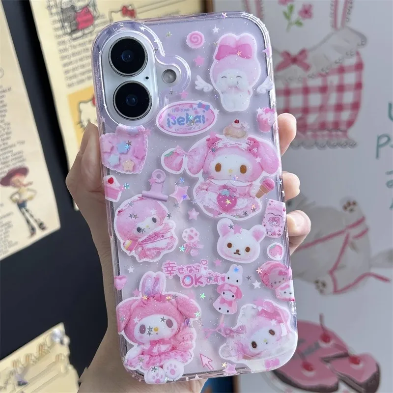 Shining Hellos Kitty Kuromis Melodys Phone Case For Samsung Galaxy S25 S24 S23 S22 S21 Note20 Edge Plus Ultra Lite 5G Back Cover - náhled 4