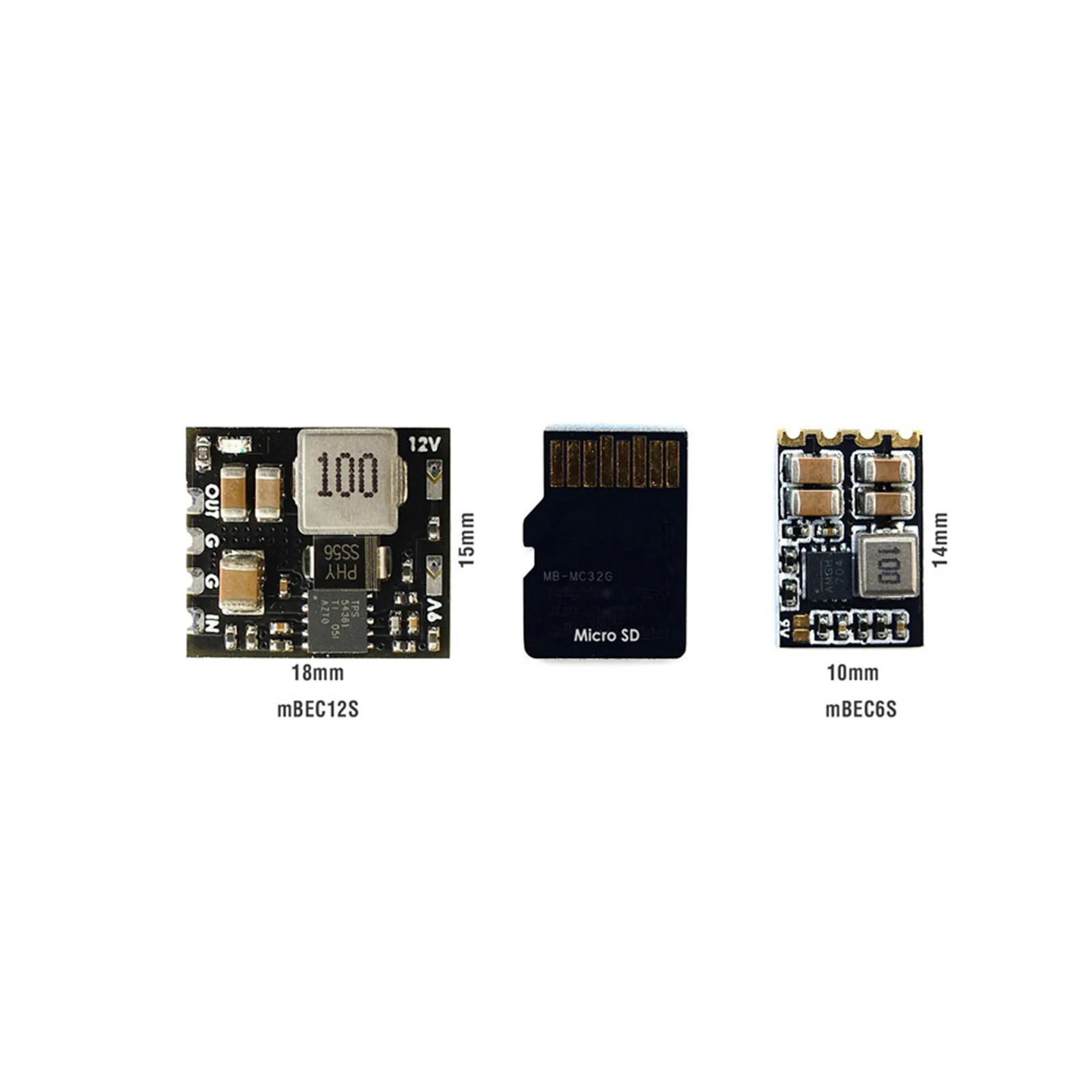 System MICRO BEC 6-60V Output 5V/9V/12V Three-speed Switching 2~ 12S BEC Step-down Module