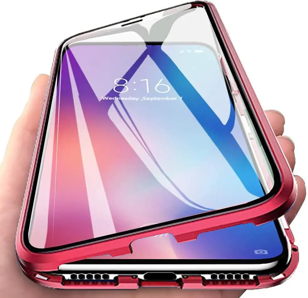 Nowe etui na telefon Samsung A56 z dwustronnym szkłem, A55 Magneto, A36 Metalowe Magnetyczne Etui Ochronne Pełne Pokrycie, Anty-podgląd — zdjęcie produktu 2