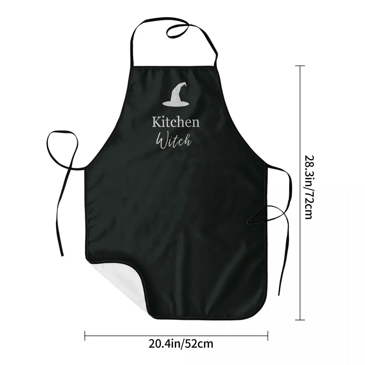 Funny Kitchen Witch Bib Apron Women Men Unisex Chef Happy Halloween Tablier Cuisine for Cooking Baking Gardening