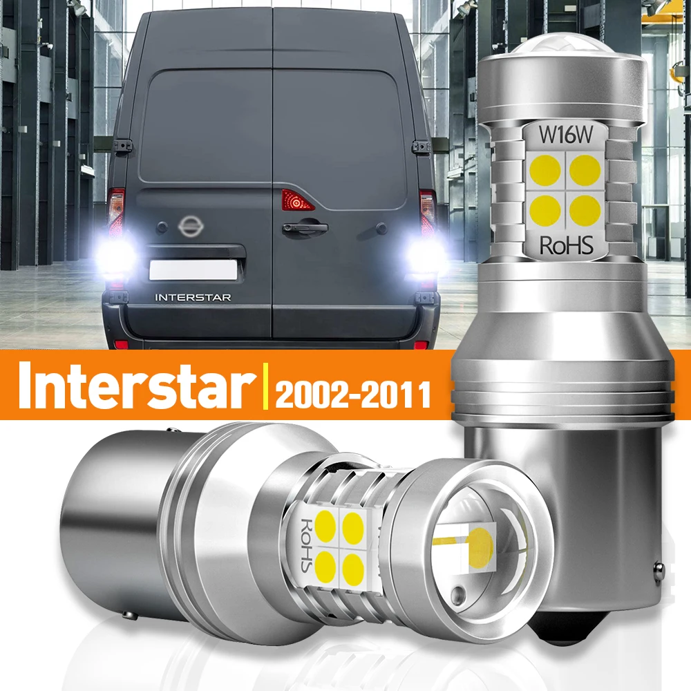 2pcs LED Reverse Light For Nissan Interstar 2002-2011 2003 2004 2005 2006 2007 2008 2009 2010 Accessories Canbus Lamp