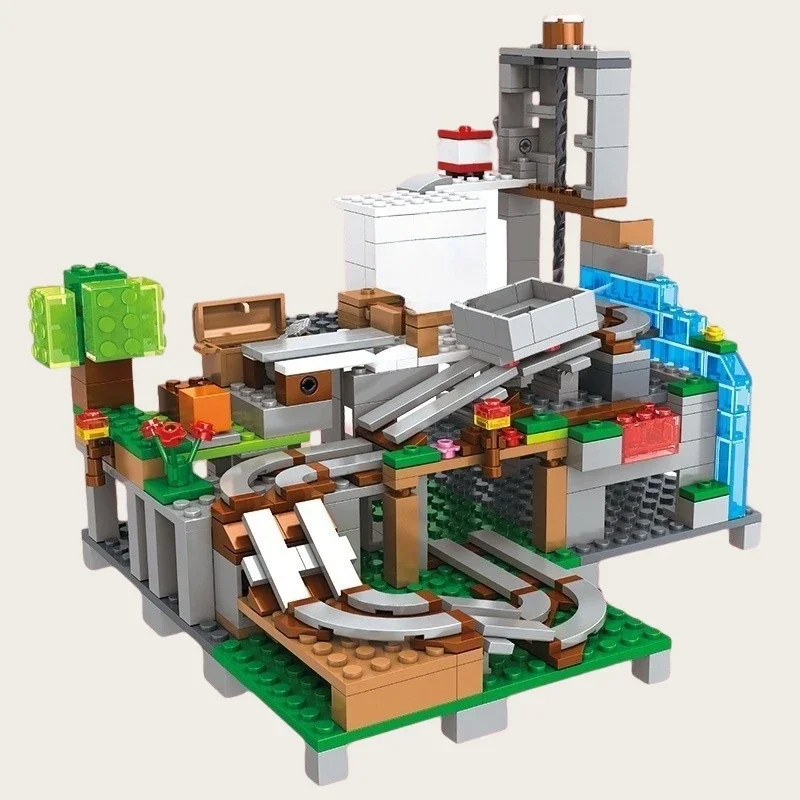 

2025new 533PCS The Cave Village Special Edition Building Blocks с фигурками Steve, совместимый набор игрушек