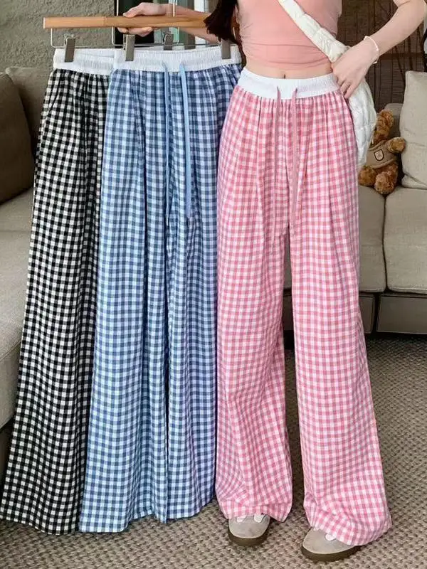 ลดน้ําหนักเชียร์แคบกางเกงลําลองของผู้หญิงฤดูใบไม้ผลิฤดูร้อนบางหลวมกางเกงลําลองอเนกประสงค์เอวสูงกางเกงขาตรง