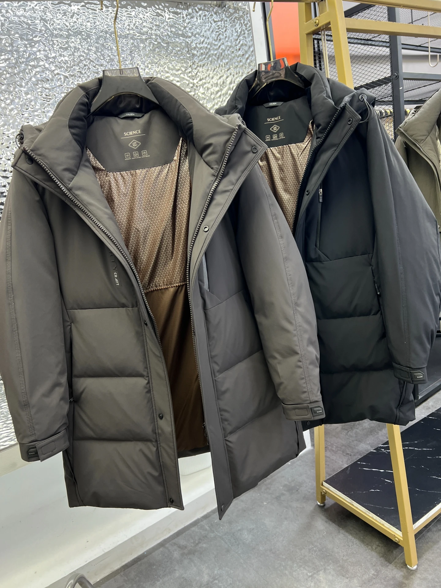 

Men's Mid-Length 90 White Du down Jaet Winter Thi Warm Heat Reflection Inner Hat Inteated Padded Coat Regular Fit