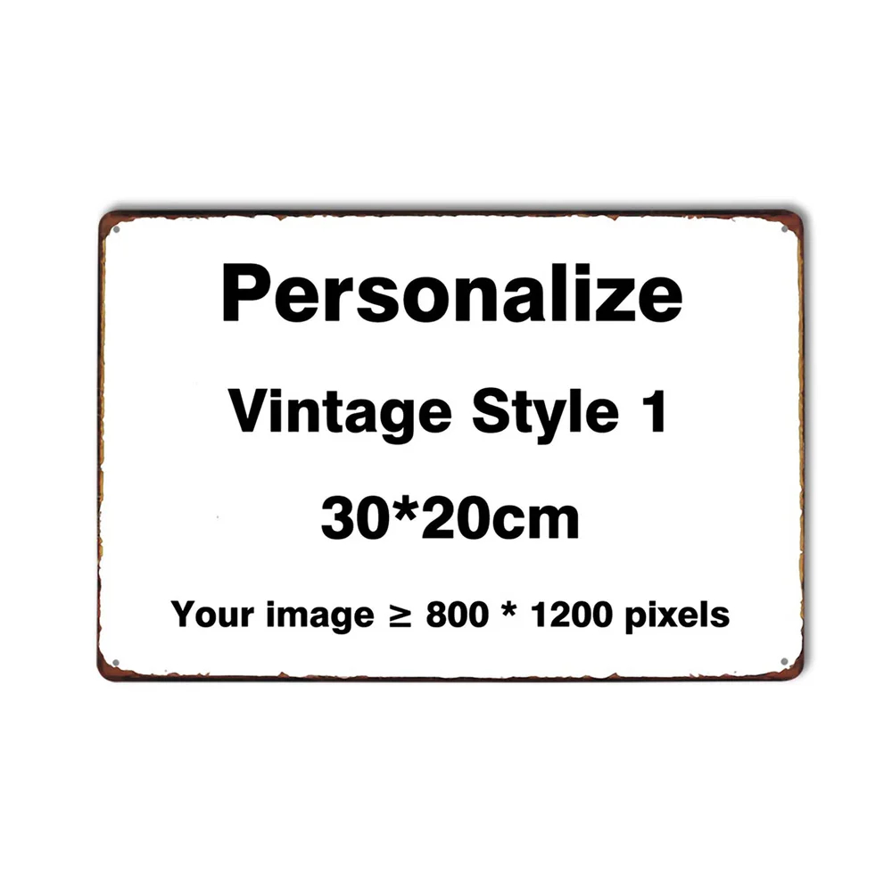 Benutzerdefinierte Metall Zinn Zeichen Vintage Wand Kunst Poster Personalisieren Raum Dekoration, Dropshipping Großhandel Personalisierte Geschenk Kostenloses Design