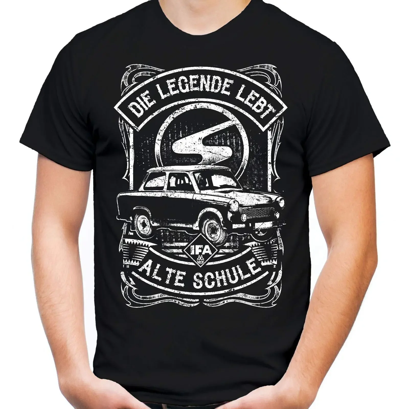 Camiseta para hombre Old School Trabant, estilo retro DDR, Ossi 600 601 Kübel Trabi, vintage, lavada, versátil y transpirable