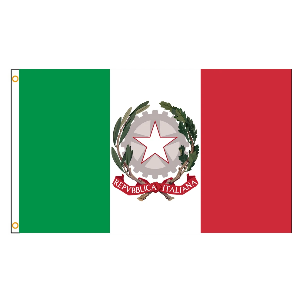3x5 Ft Italy Flag Vivid Color and Fade proof Canvas  Italian Italia Italian Flags Polyester with Brass Grommets 3 X 5 Ft