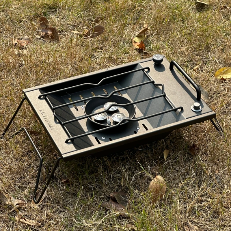 Camping Gas Stove Igt 1 Unit Stove 8000W High Power IGT Gas Burner Folding Brazier Grill Stainless Steel Burner Stove Kitchen