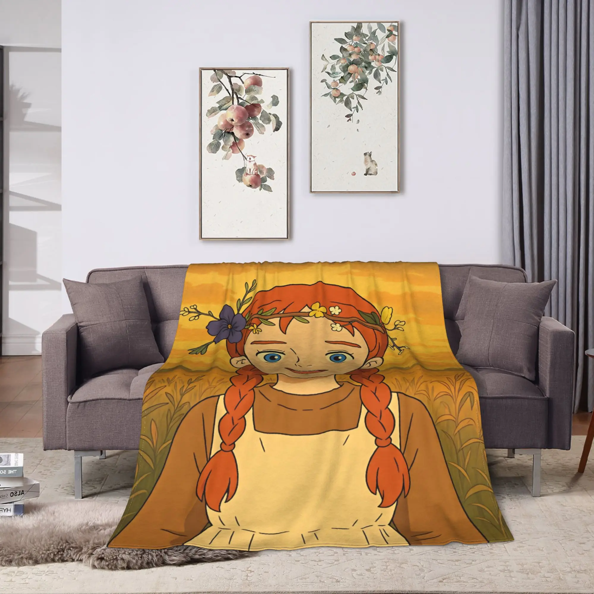 Anne of Green Gables Blanket  Decorative Flannel Bedding Throws For Bedroom Super Soft Design Quality Bedspread Birthday Present