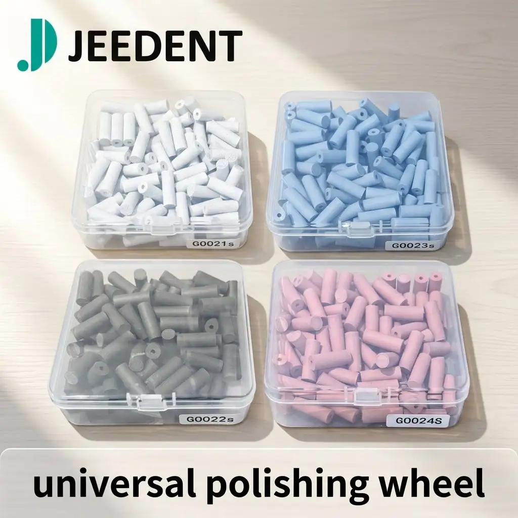 Universal Polishing Wheel 100pcs Dental Silicone Kit Assorted Colors for Zirconia Metal Acrylic HP 2.35mm Finishing Bur Set