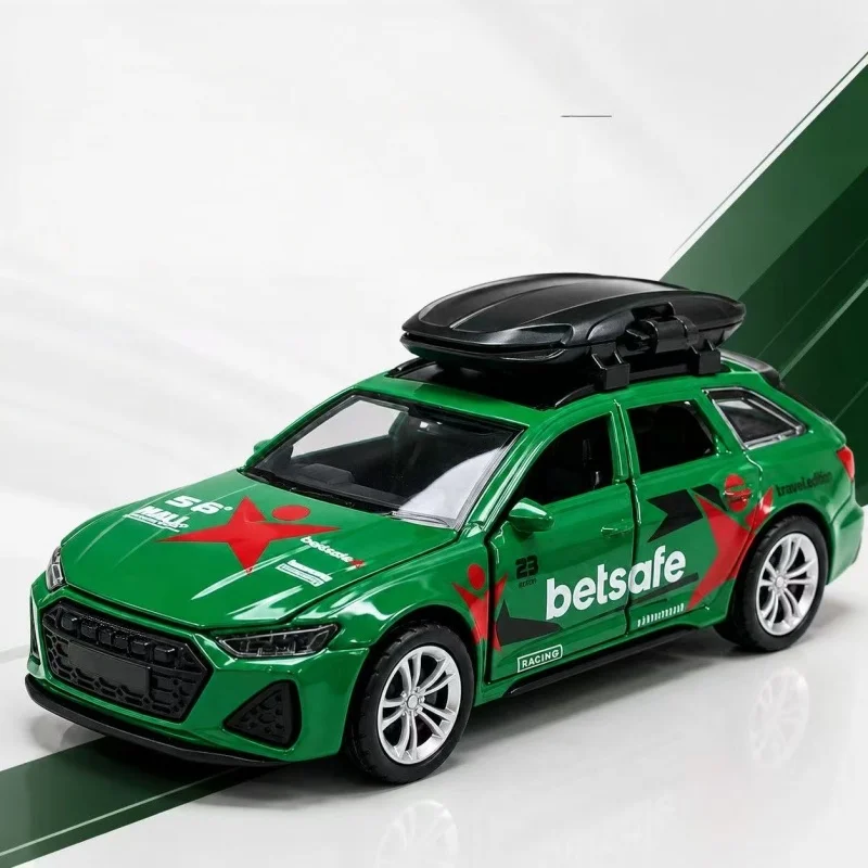 1/36 scale alloy travel car toy, with a pull-back function, four-opening doors, and a roof cargo compartment model car, suitable