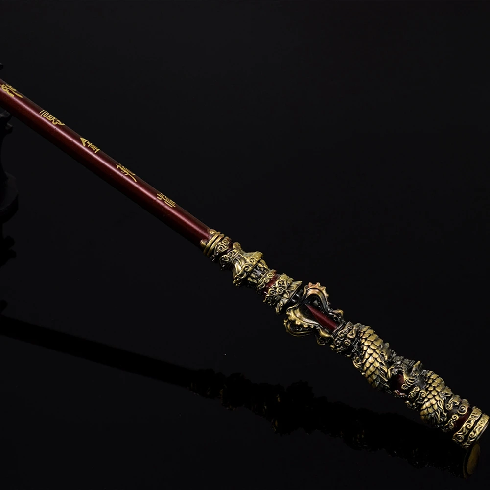 WOTT-mythe noir Wukong fer barre Figure singe roi Bar frappé le destin directement barre de fer tout métal artisanat épée cadeaux 35Cm